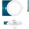 Sunperian 6 Inch Ultra Thin LED Recessed Downlights 5 CCT 2700K-5000K 12W 1000LM Dimmable 12-Pack SP34240-12PK